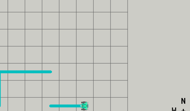 a single line on Compy's measuring grid
